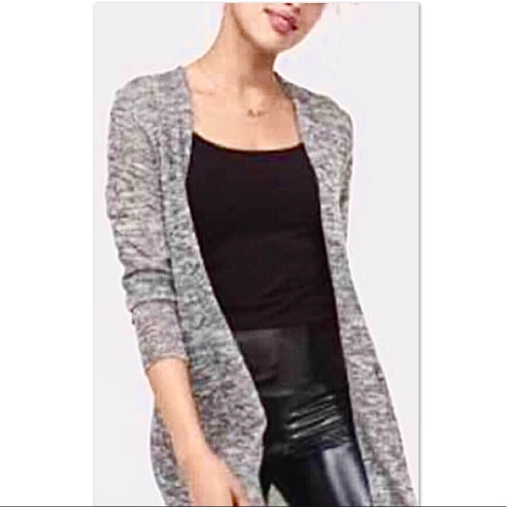 H&M Divided black and white marled open cardigan